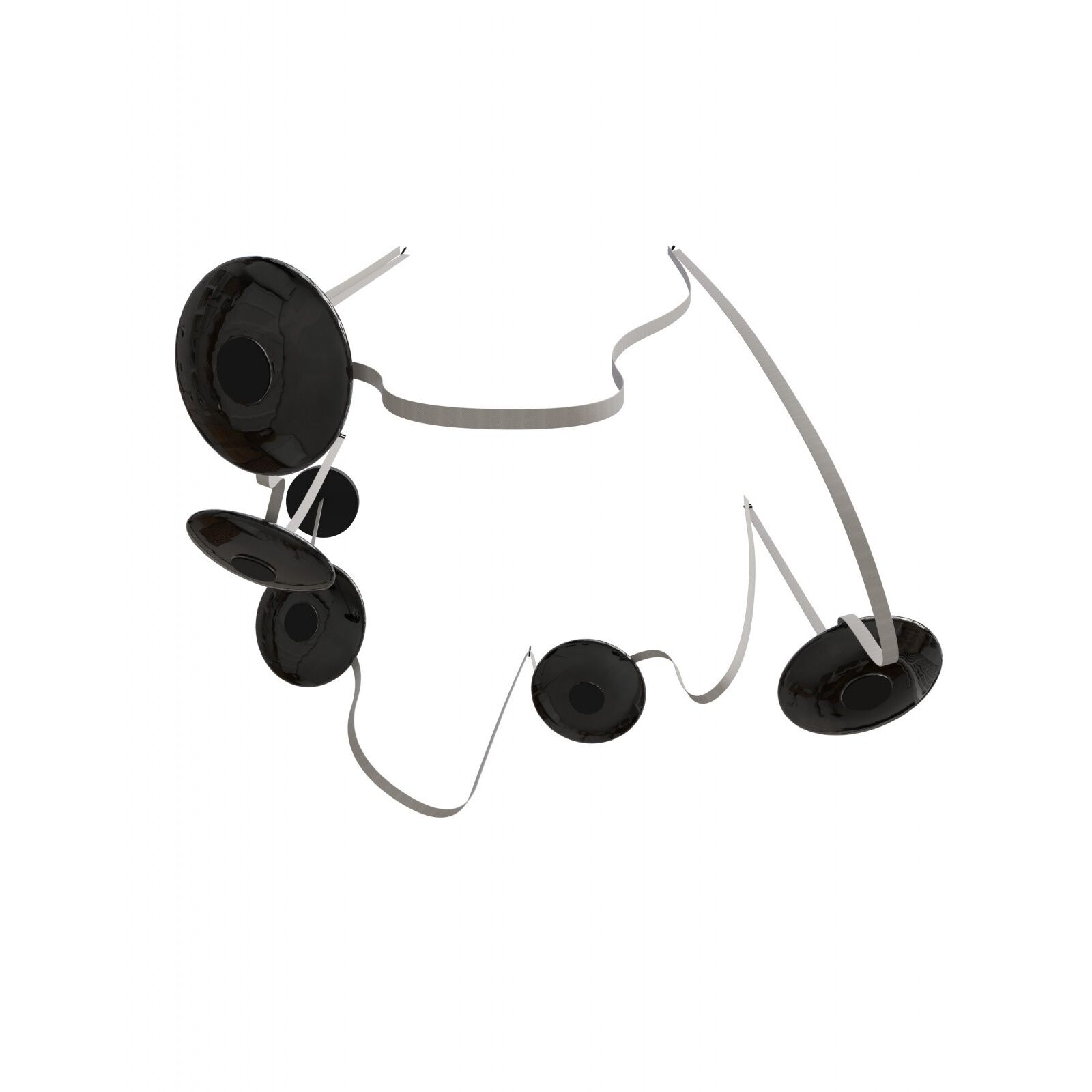 Fremont LED 8.5 inch Ivory and Black Belt Chandelier Ceiling Light