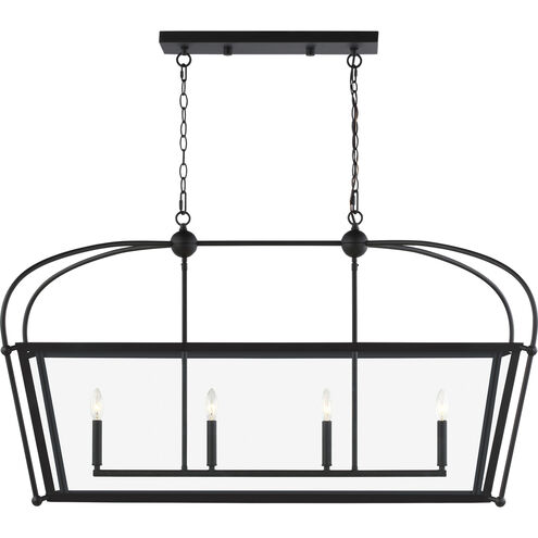 C&M by Chapman & Myers Charleston 4 Light 17.5 inch Midnight Black Pendant Ceiling Light