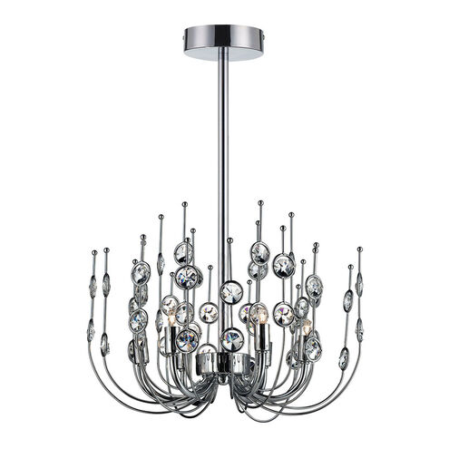 Vice 6 Light 17 inch Chrome Chandelier Ceiling Light