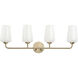 Celino 4 Light 32.5 inch Champagne Bronze Vanity Light Wall Light