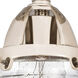 Nouveau 2 Olean LED 7 inch Polished Nickel Semi-Flush Mount Ceiling Light in Seedy Glass