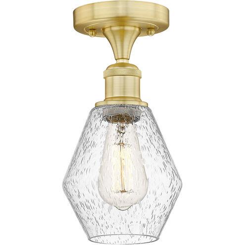Cindyrella 1 Light 6 inch Satin Gold Semi-Flush Mount Ceiling Light