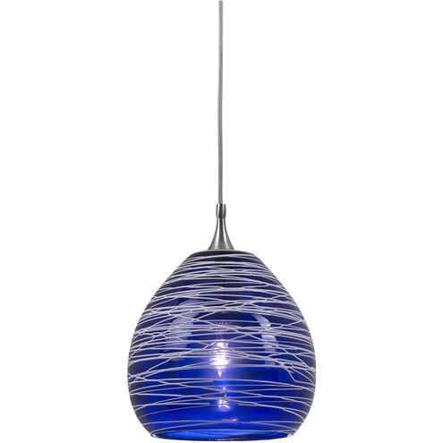Signature 1 Light 5 inch Brushed Steel Pendant Set Ceiling Light