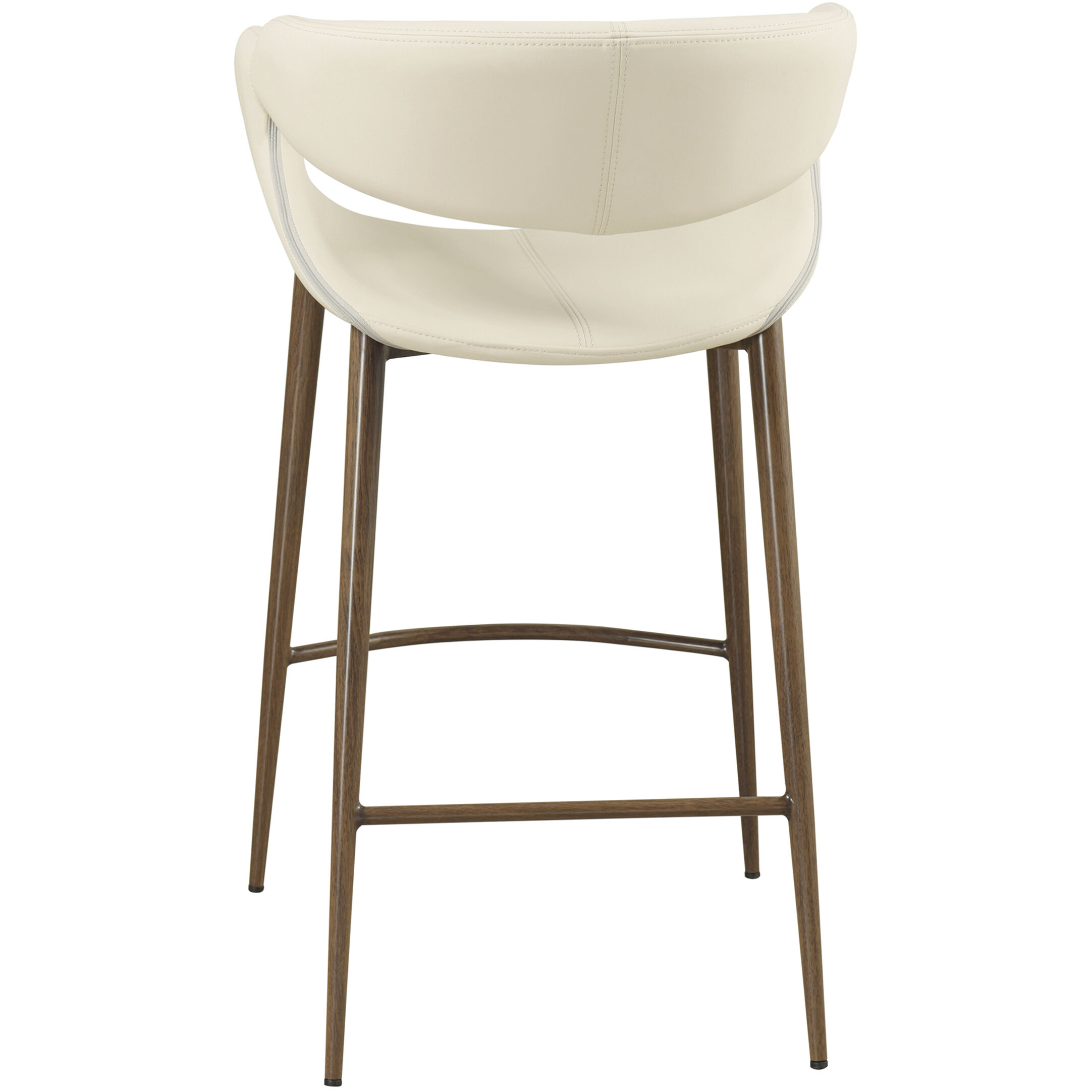 Joshua 35.4 inch Walnut and Cream Counter Stool