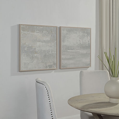 Heleni White/Grey Canvas Art, 2 Piece