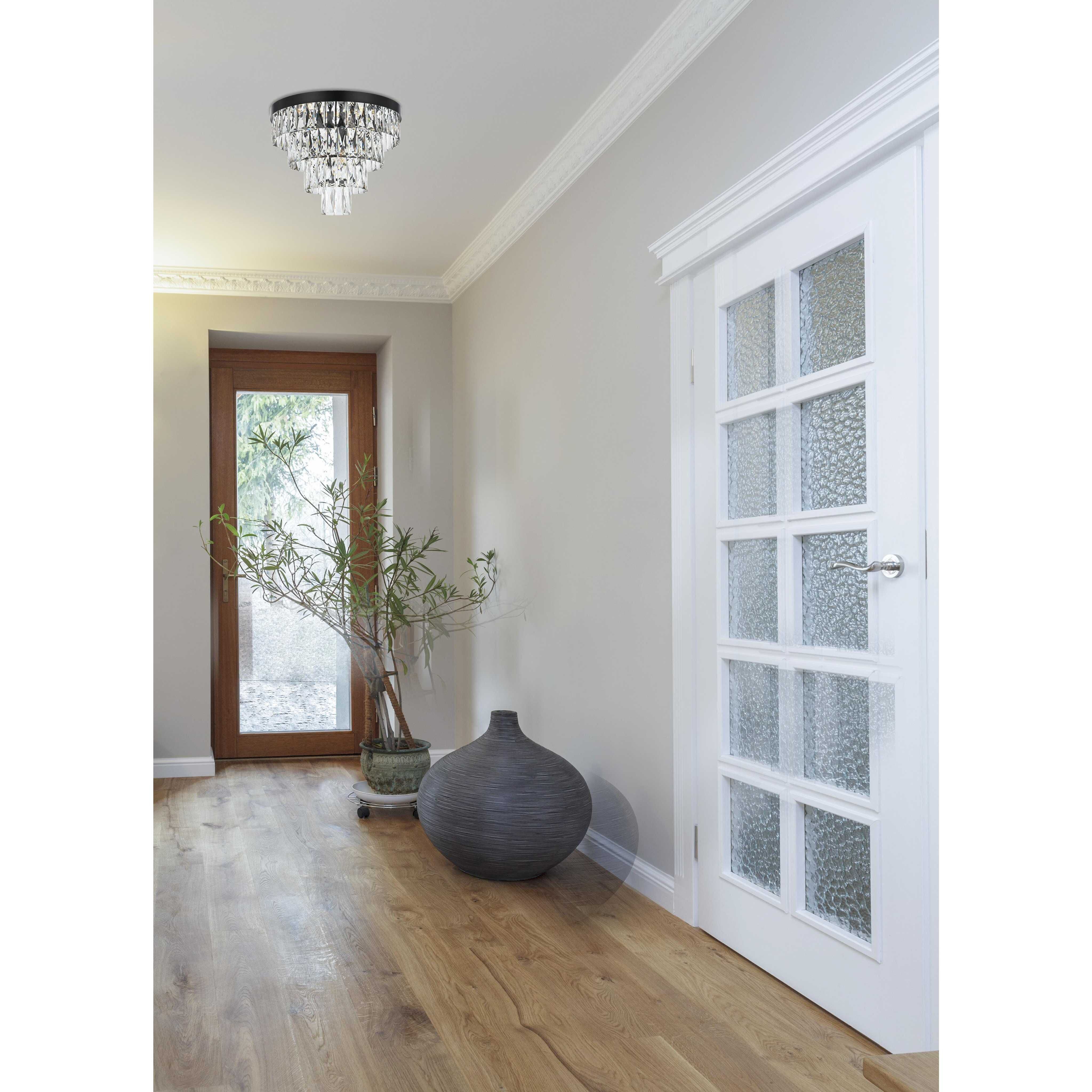 Josephine 6 Light 18 inch Black Flush Mount Ceiling Light