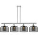 Ballston X-Large Bell LED 48 inch Polished Chrome Island Light Ceiling Light in Plated Smoke Glass, Ballston