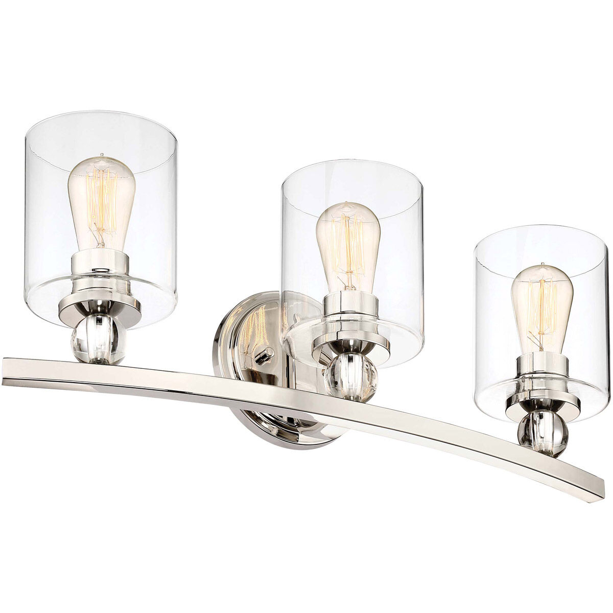 Studio 5 3 Light 24 inch Polished Nickel Bath Light Wall Light