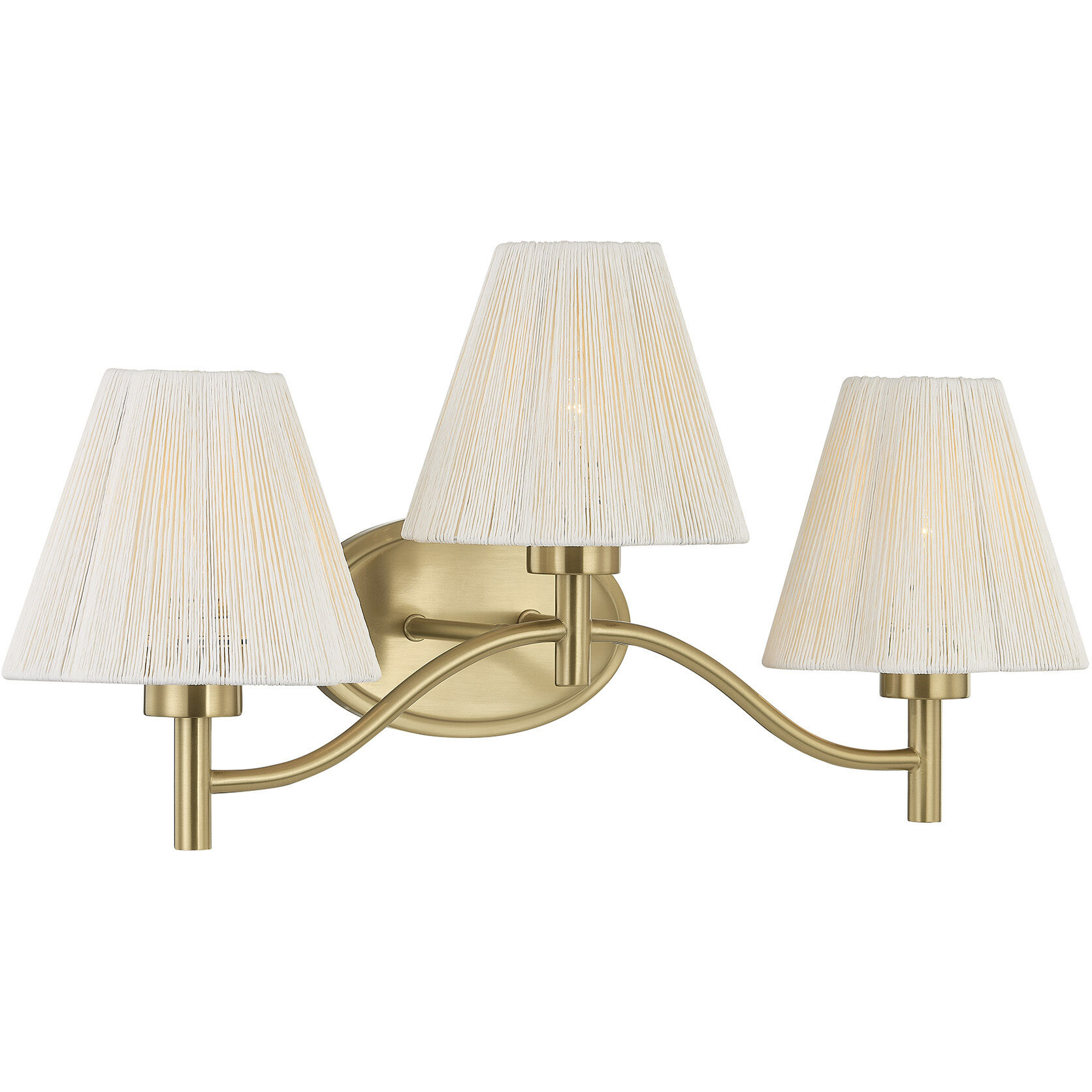 Rosa 3 Light 24.5 inch Noble Brass Bathroom Vanity Light Wall Light