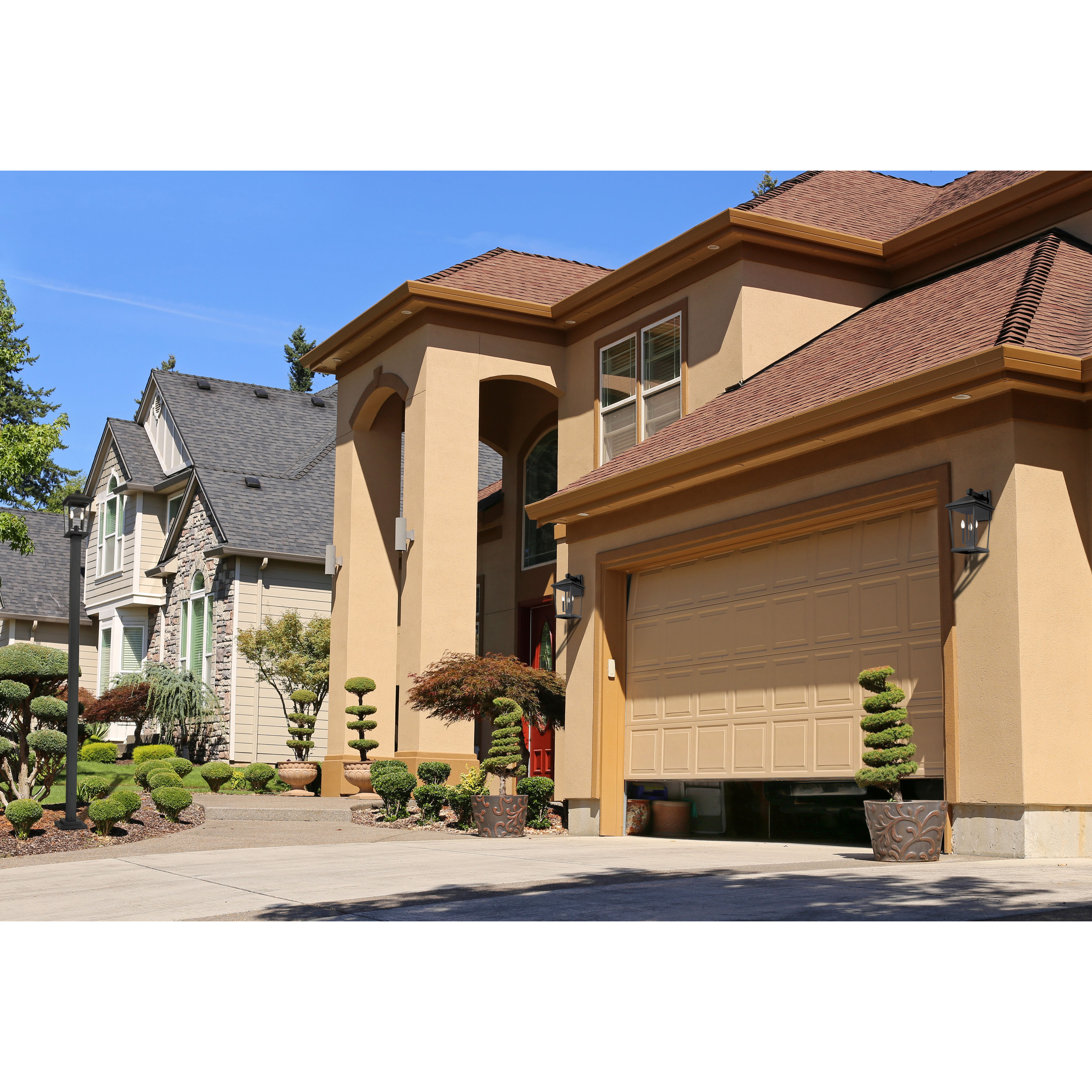 Beacon 3 Light 22.5 inch Black Outdoor Wall Light