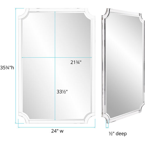 Clybourn 35 X 24 inch Clear Acrylic Wall Mirror