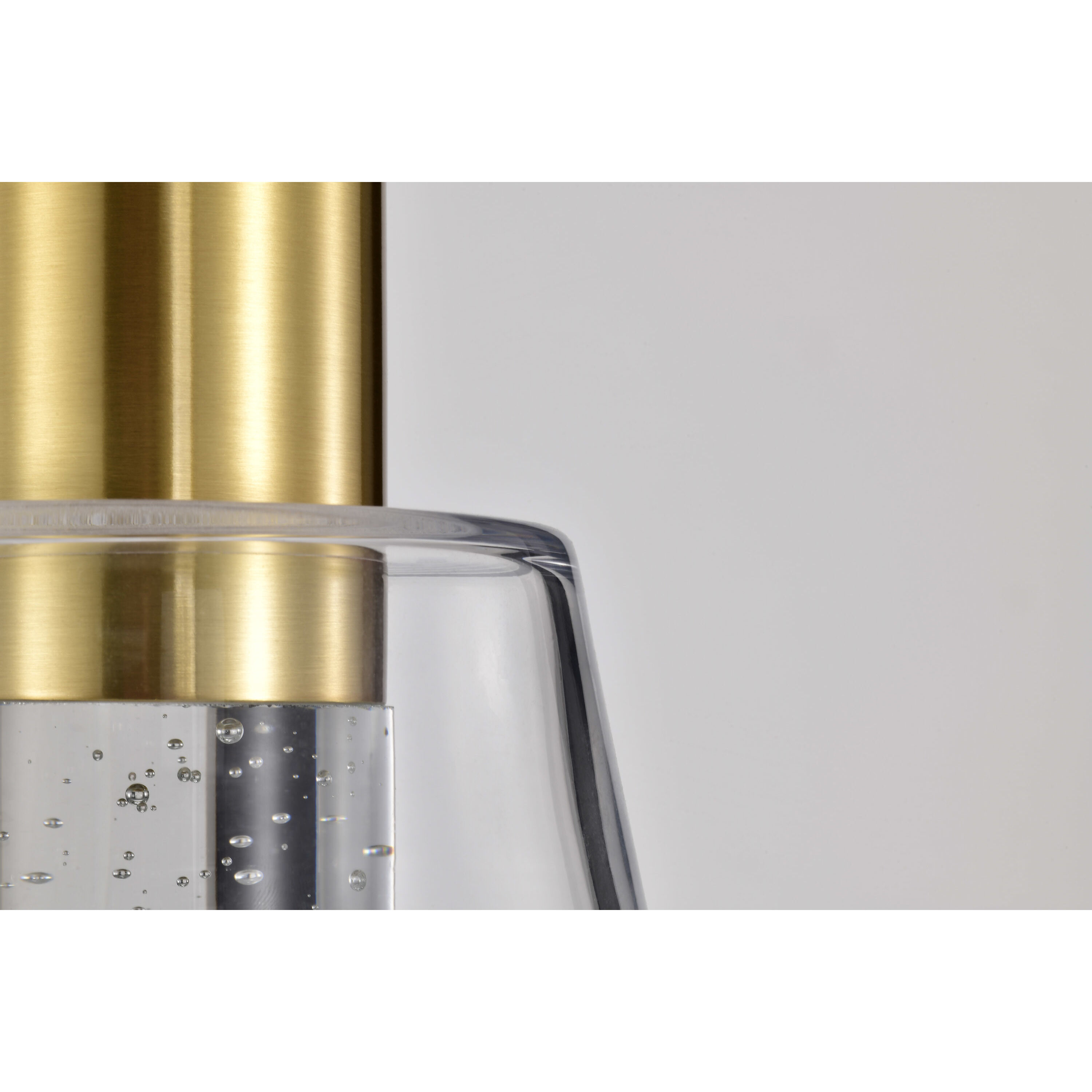 Aura LED 7.25 inch Brushed Brass Pendant Ceiling Light