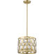 Dealey 3 Light 12 inch Heirloom Brass Chandelier Ceiling Light