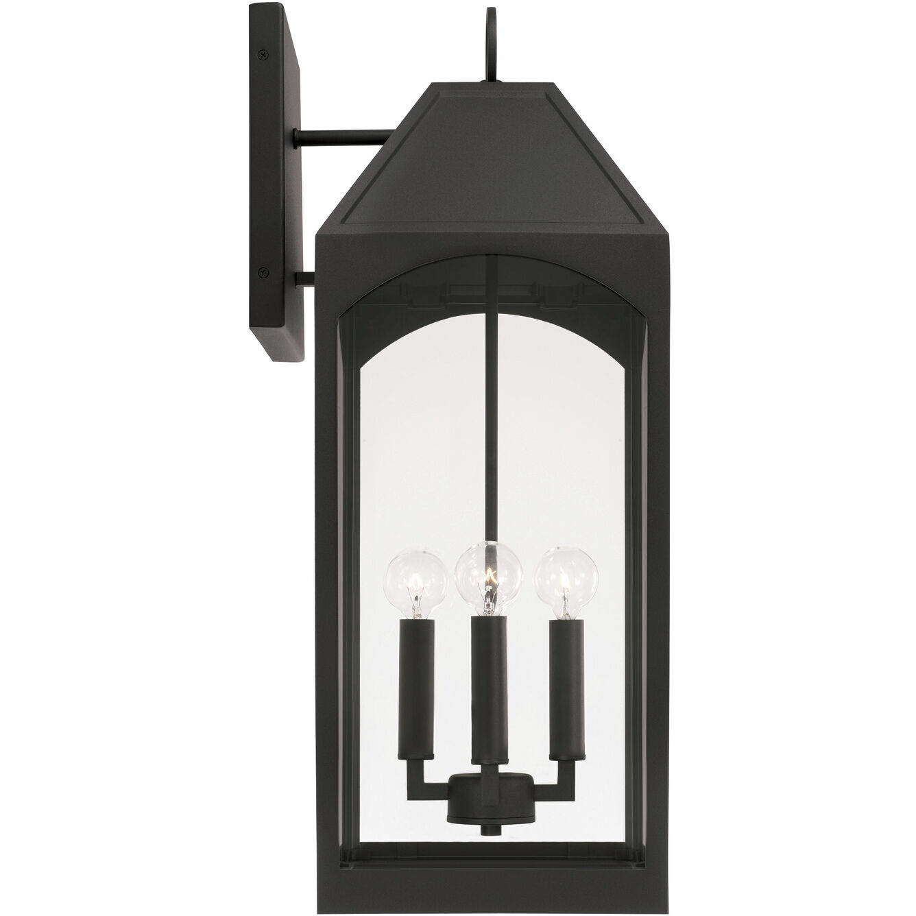 Burton 4 Light 26 inch Black Outdoor Wall Lantern