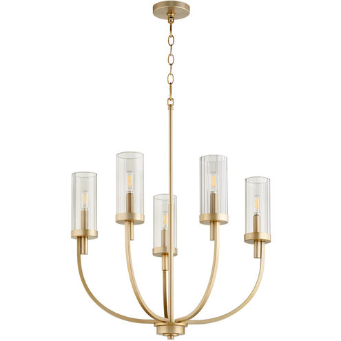 Ladin 5 Light 24 inch Aged Brass Chandelier Ceiling Light