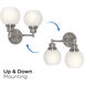 Abrya 2 Light 13.75 inch Brushed Nickel Bath/Vanity Light Wall Light