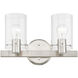 Munich 2 Light 15 inch Brushed Nickel Vanity Sconce Wall Light