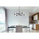 Xavier 6 Light 31 inch Black Pendant Ceiling Light