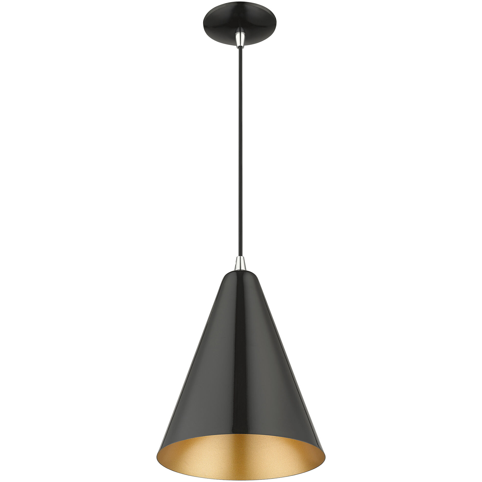 SALEで更にお買得 Dulce 1 Light 10 inch Shiny Black with Polished Chrome その他