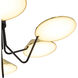 Canada LED 33.5 inch Black & Shiny Brass Chandelier Ceiling Light