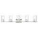 Clarion 5 Light 42 inch Polished Chrome Vanity Sconce Wall Light