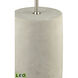 Katwijk 64 inch 9 watt Polished Concrete with Nickel Floor Lamp Portable Light
