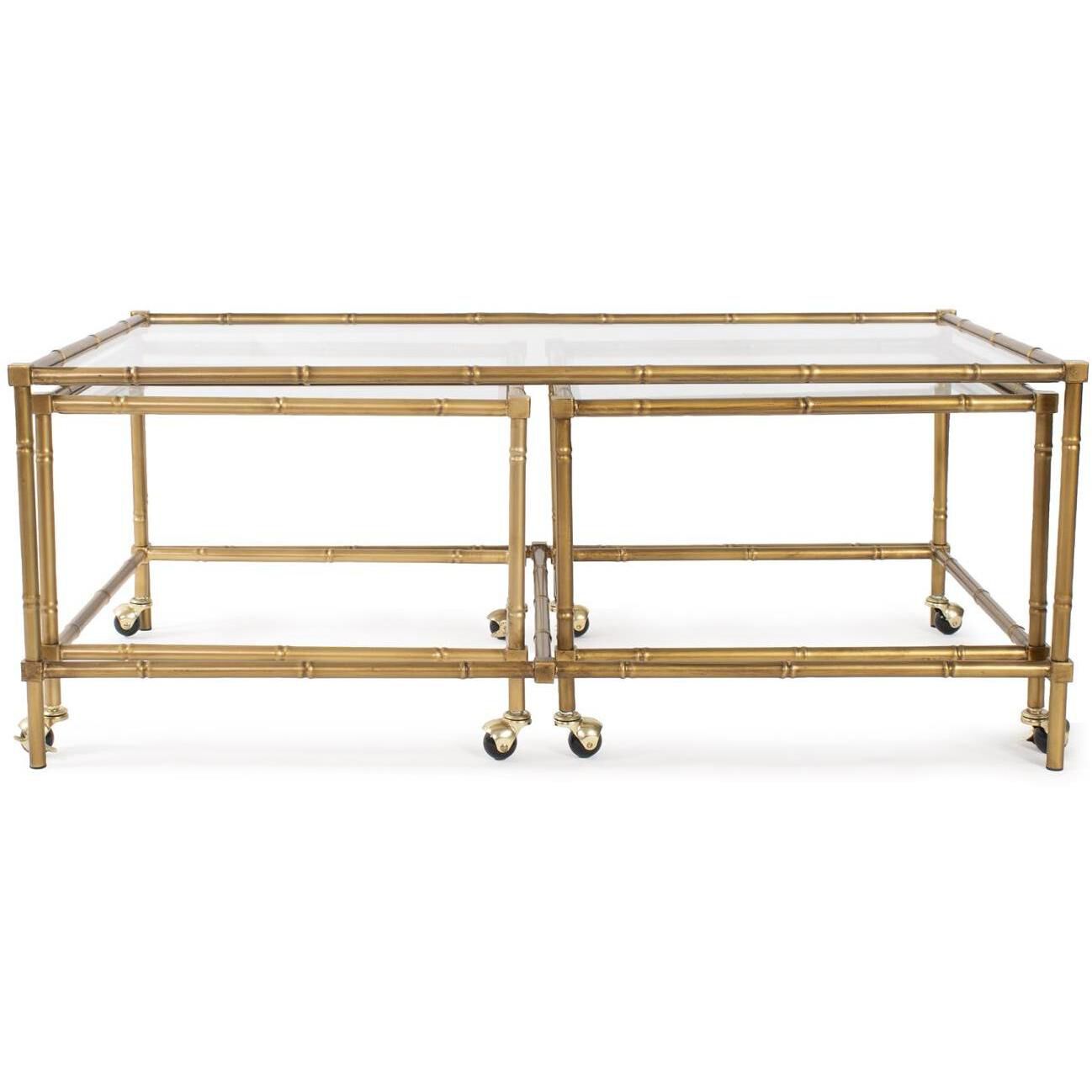 Benoit 46 X 18 inch Antique Gold Coffee Table