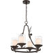 Ponderosa Ridge 4 Light 22 inch Weathered Spruce/Silver Highlights Chandelier Ceiling Light