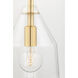 Sloan 1 Light 9.5 inch Aged Brass Pendant Ceiling Light