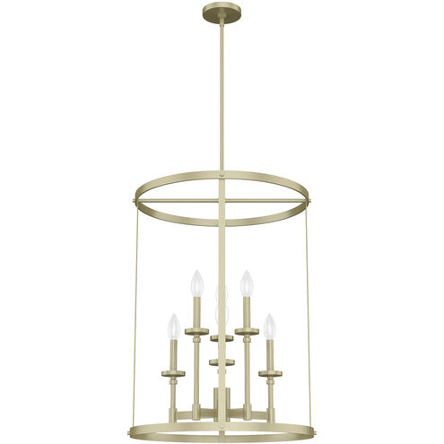Briargrove 6 Light 22 inch Painted Modern Brass Foyer Pendant Ceiling Light, Large
