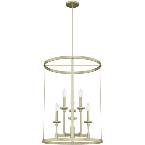 Briargrove 6 Light 22 inch Painted Modern Brass Foyer Pendant Ceiling Light, Large