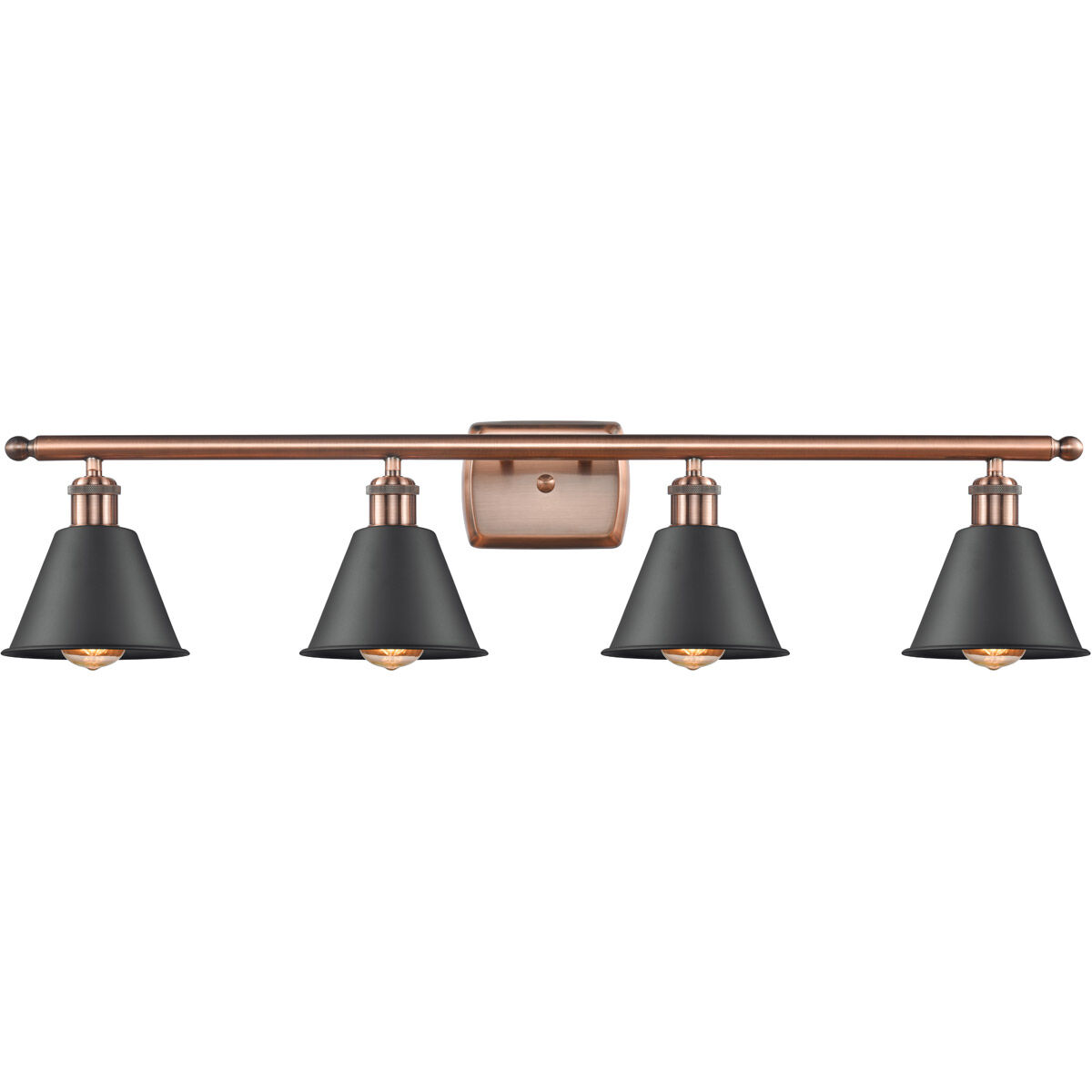 Ballston Smithfield 4 Light 36 inch Antique Copper Bath Vanity Light Wall Light