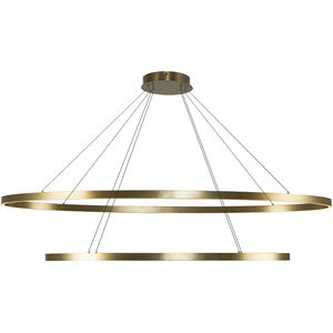 Ovale LED 27.63 inch Brushed Gold Chandelier Ceiling Light