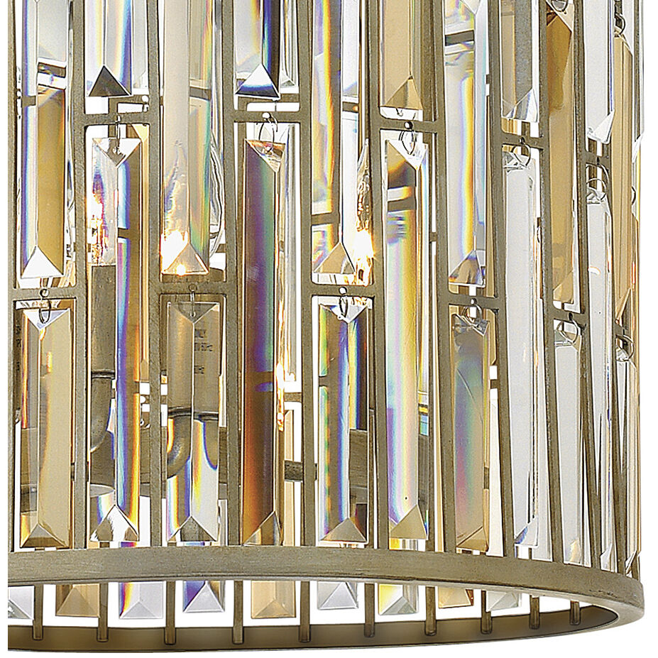 Gemma LED 16 inch Silver Leaf Foyer Light Ceiling Light, Semi-Flush Mount