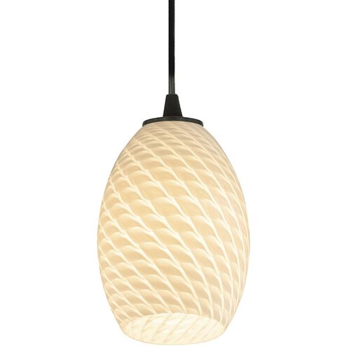 Brandy FireBird LED 6 inch Oil Rubbed Bronze Pendant Ceiling Light in White Firebird