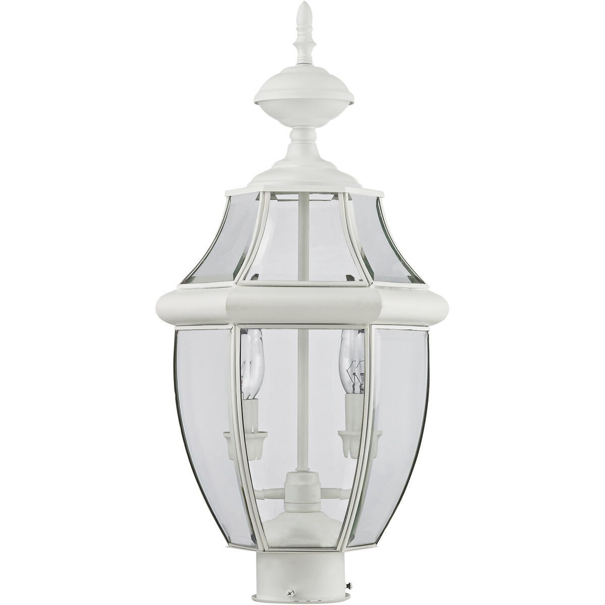 Monterey 2 Light 22 inch White Outdoor Post Top Lantern