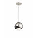 Emma 1 Light 6 inch Polished Nickel Pendant Ceiling Light in Polished Nickel and Black