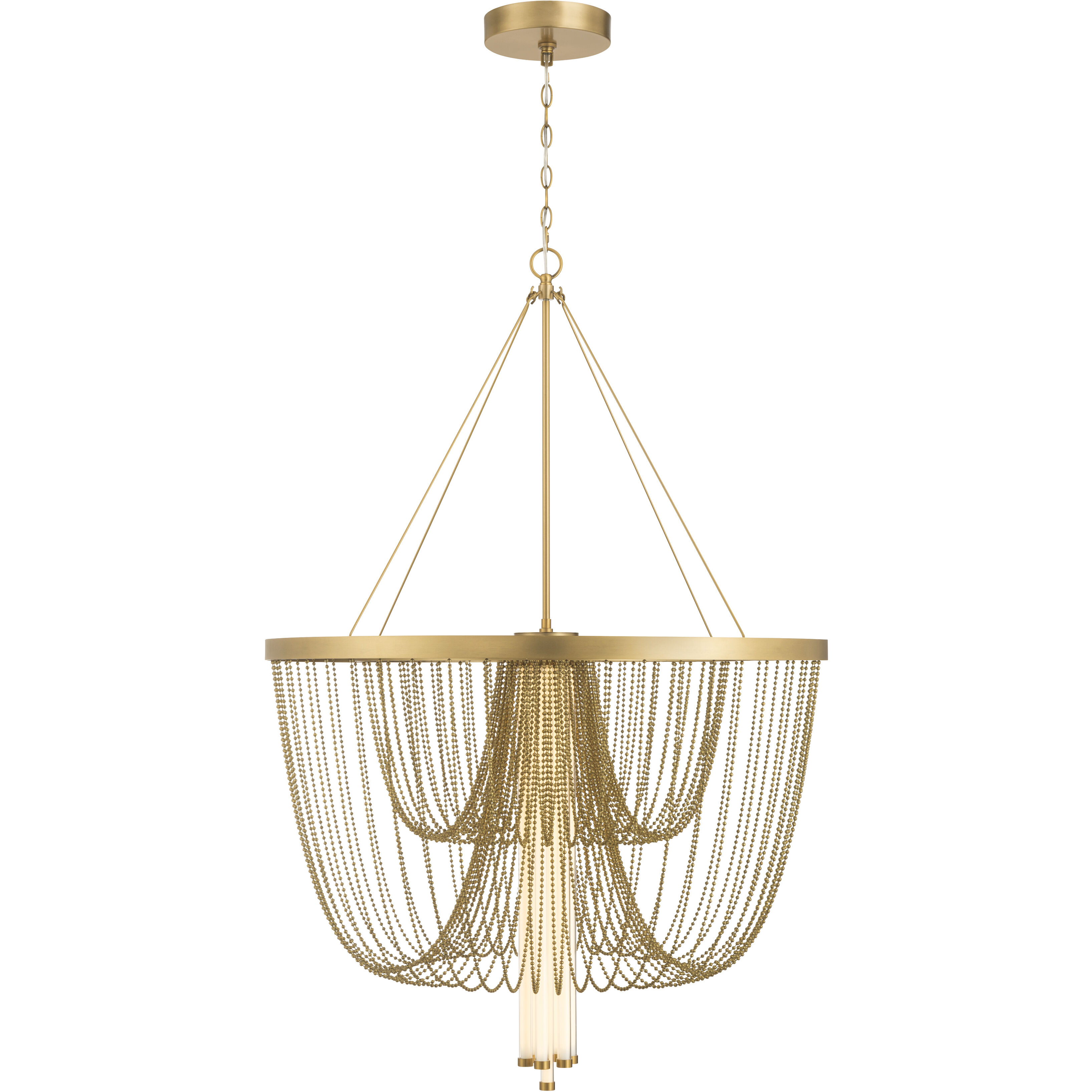 Jezelle LED 34.25 inch Legacy Brass Pendant Ceiling Light