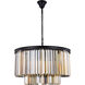 Sydney 8 Light 32 inch Matte Black Chandelier Ceiling Light, Urban Classic