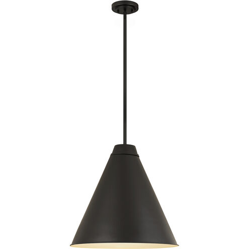 Eaton 1 Light 24 inch Matte Black Pendant Ceiling Light