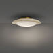 Saturno LED 19.75 inch Beige Travertine and Aged Brass Flush Mount Ceiling Light