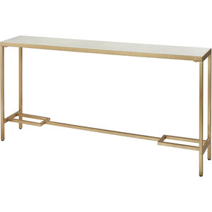 Equus 60 X 10 inch Gold Leaf with White Console Table, Tall