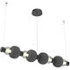 Torno Mandrel LED 53.3 inch Matte Black with Charcoal Linear Chandelier Ceiling Light