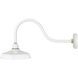 Foundry Classic Outdoor Barn Light in Gloss White, Gooseneck