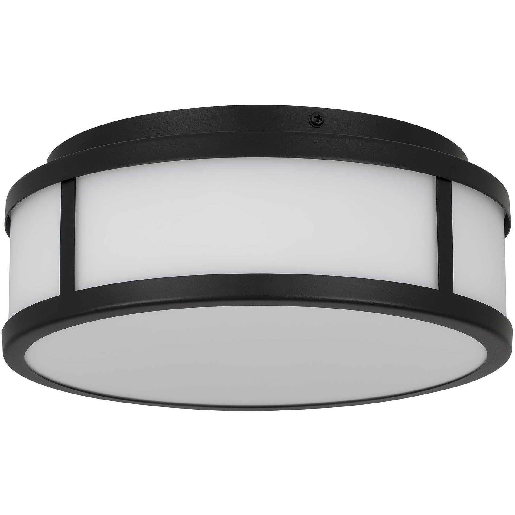 Panel Round LED 10.25 inch Sand Black Outdoor Flush Mount