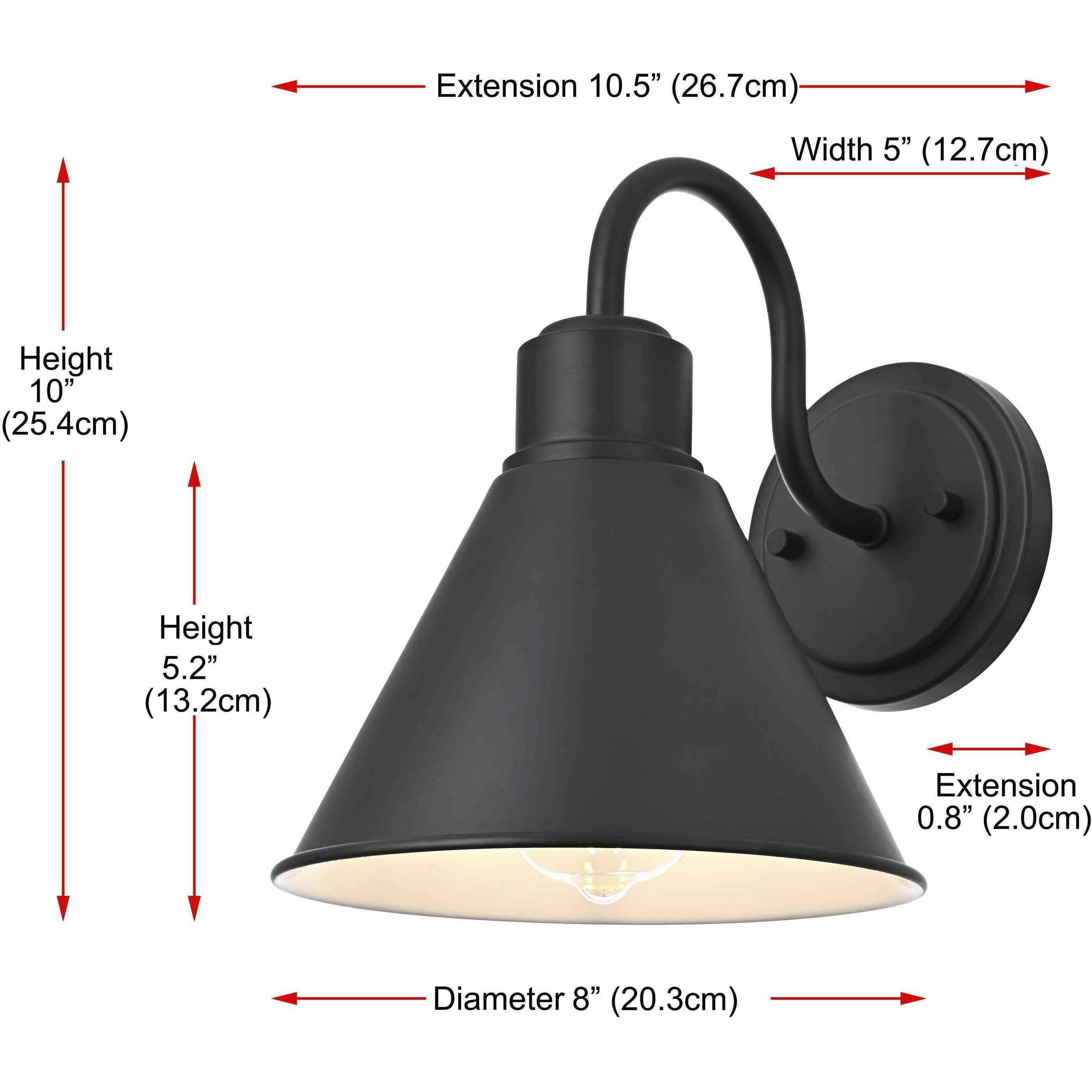 Colton 1 Light 10 inch Black Outdoor Wall Sconce