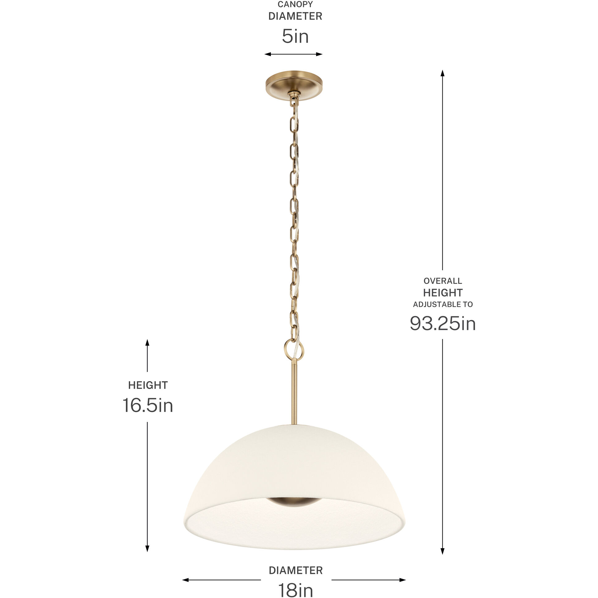 Mikale LED Champagne Bronze Pendant Ceiling Light