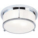 Caisse Claire 2 Light 12 inch Chrome Flush Mount Ceiling Light
