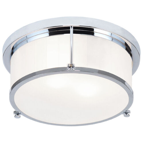 Caisse Claire 2 Light 12 inch Chrome Flush Mount Ceiling Light