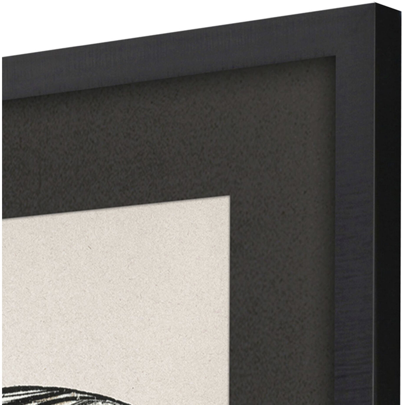 Grand Butterfly Black and Beige and White Framed Art